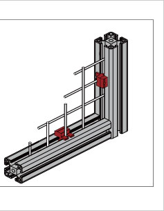 鋁型材網片夾塊安裝示意圖