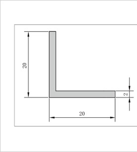 2020角鋁型材二維圖 2020角鋁型材二維圖